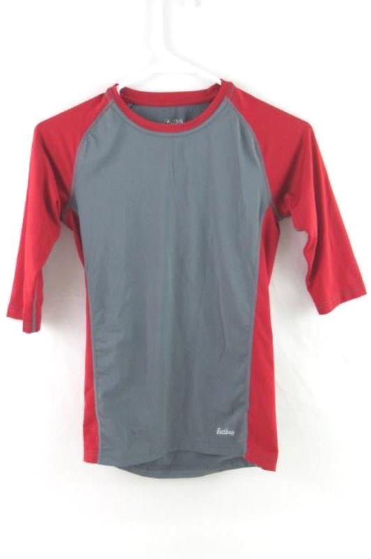 Eastbay The Authentic Sport Source Youth Baseball Tee Size YXL Grey Red
