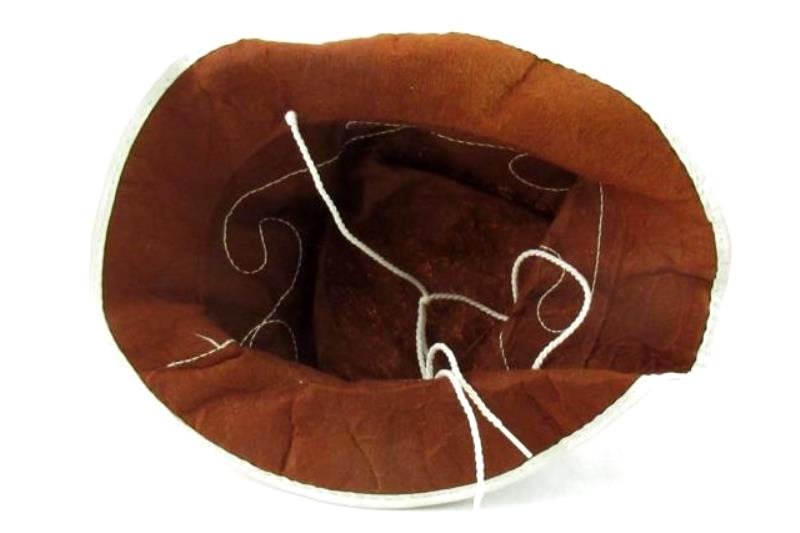 Vintage Baby Cowboy Western Hat Brown White Tie Around Neck