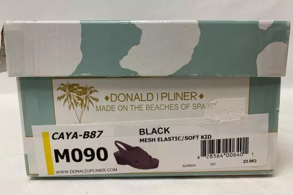 Donald J Pliner Caya Sandals Black Mesh/Leather Original Box Women's Size 9 M