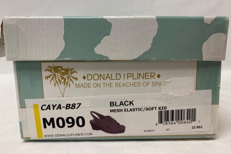 Donald J Pliner Caya Sandals Black Mesh/Leather Original Box Women's Size 9 M
