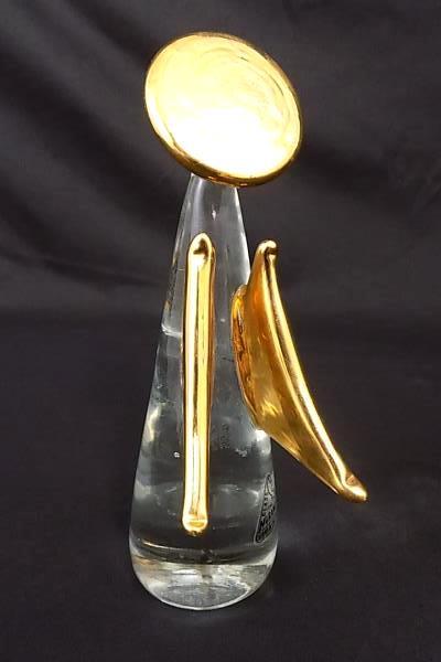 Heavenly Murano Ferro & Lazzarini Gold Halo Angel Glass Figure Italy ~VINTAGE