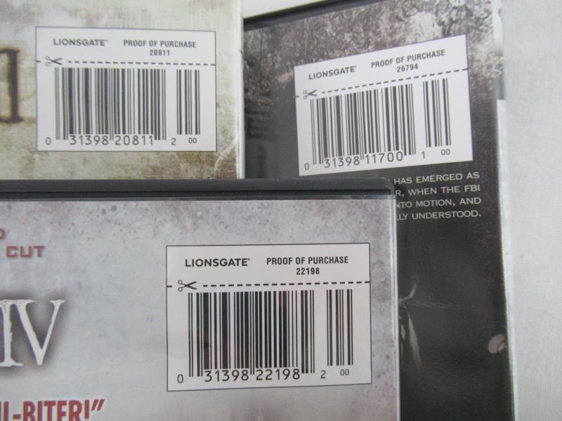 Lot of 3 Saw DVDS III IV and VI Unrated Directors Cut Widescreen Lionsgate
