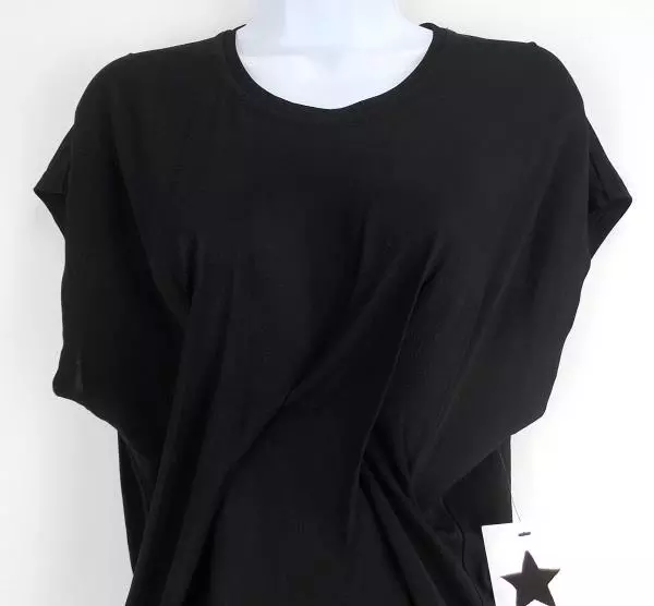 IRO Black Sleeveless Miss Jersey Twist Front Mesh Mini Dress Sz 38 NWT
