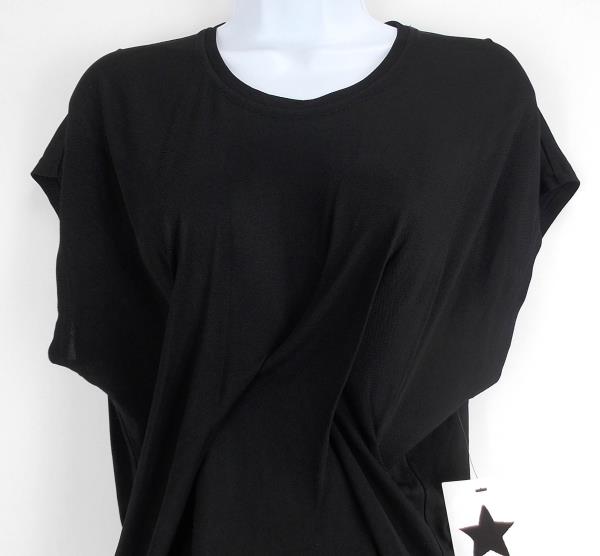 IRO Black Sleeveless Miss Jersey Twist Front Mesh Mini Dress Sz 38 NWT