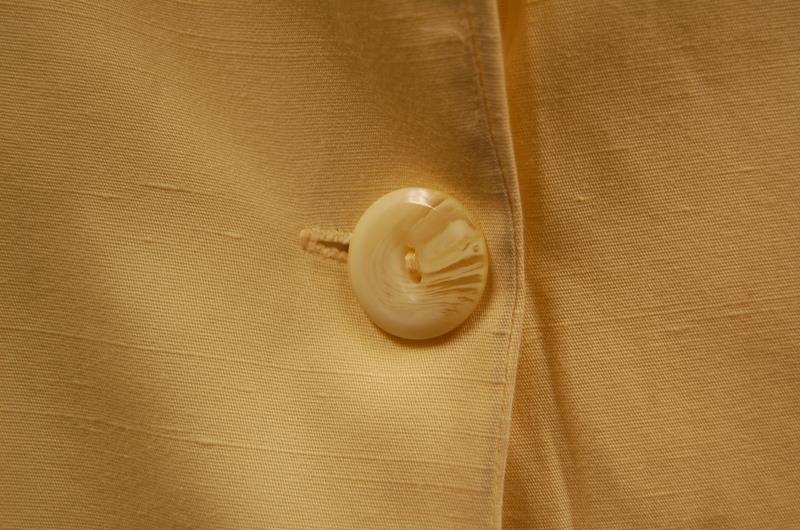 Vintage Jaclyn Smith Pale Yellow Blazer Jacket Women's Size 16 Shoulder Pads