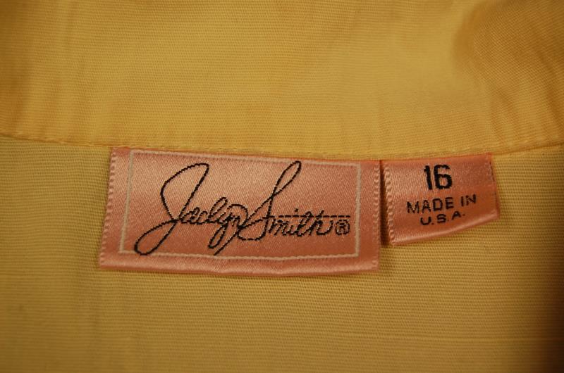 Vintage Jaclyn Smith Pale Yellow Blazer Jacket Women's Size 16 Shoulder Pads