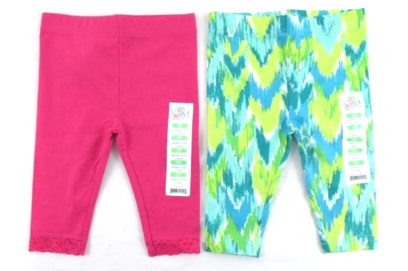 Lot of 2 Kids Korner Infant Girls Carpis Size 9 Months Pink Tie Die Lace Elastic