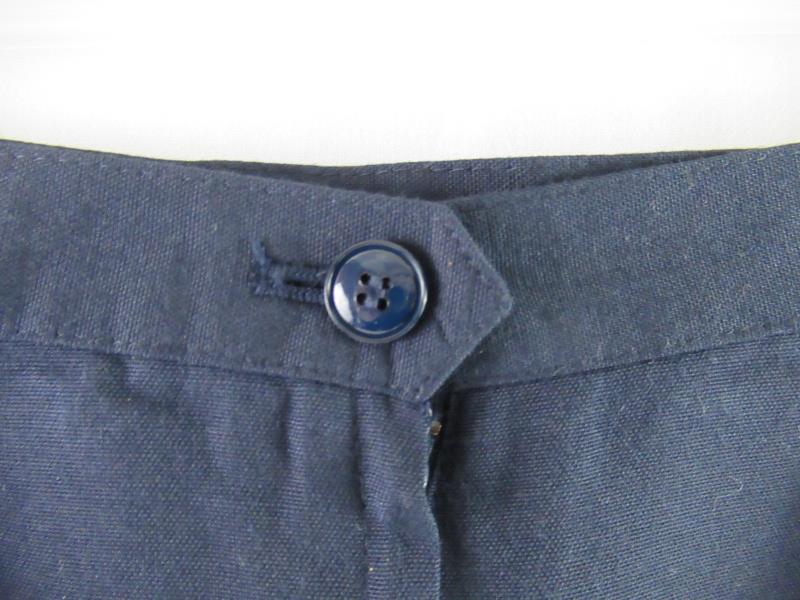 Vintage Sassco High Waist Women's Skirt Size 12 Navy Blue Lined Zip Closure