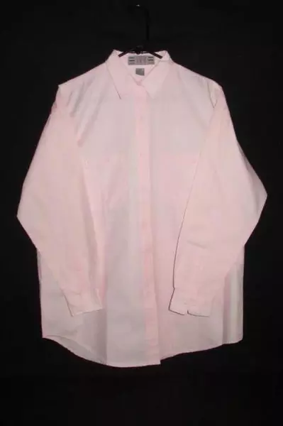 Vintage Ivy Full Button Front Collared Shirt Women's Size Medium Pink Pockets