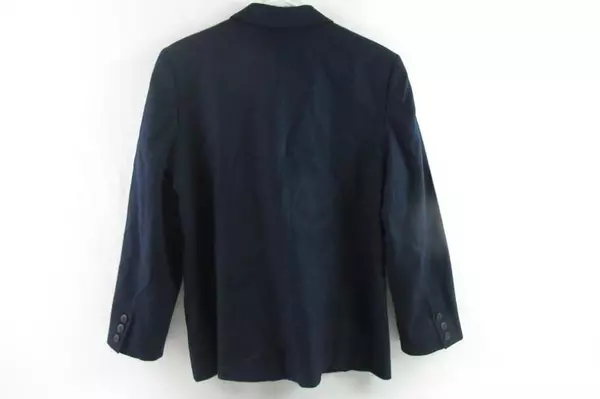 Vintage Pendleton Blazer Jacket Women's Size 12 Navy Blue Virgin Wool Pockets
