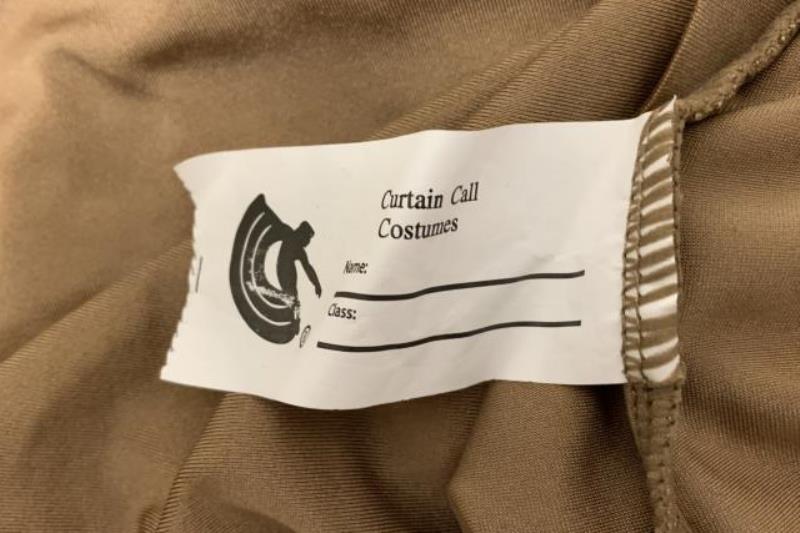 Curtain Call Costumes Sleeveless Top Children's Size CXL Metallic Brown Spandex