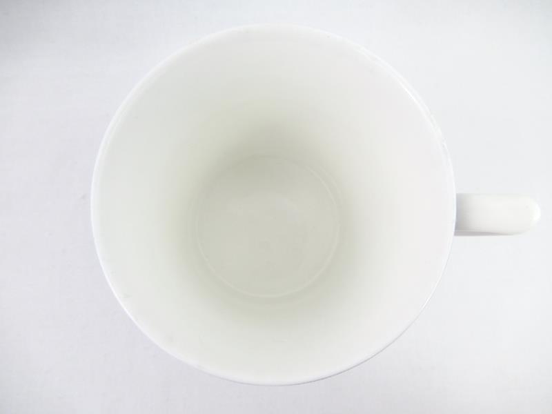 Queen's Blue Story Stucco Ceramic Coffee Tea Cup Blue White
