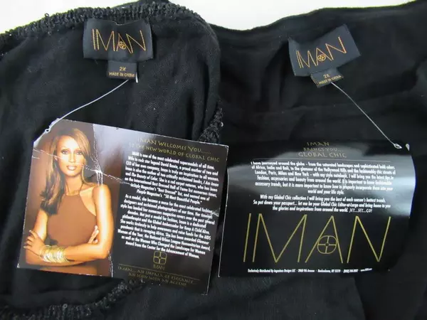 Lot of 2 IMAN Knit Tops Women's Size 2X Black Sequins NWT Global Chic