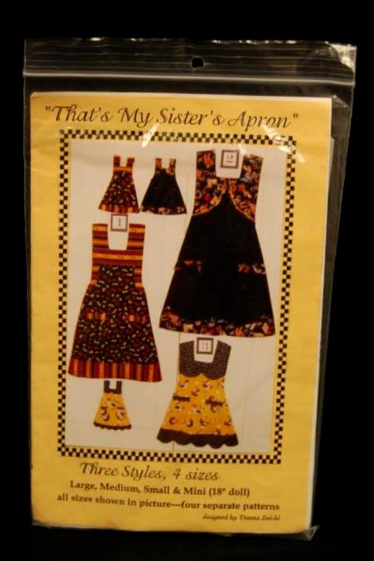 That's My Sisters Apron Donna Zwickl 3 Styles 4 Sizes Precut