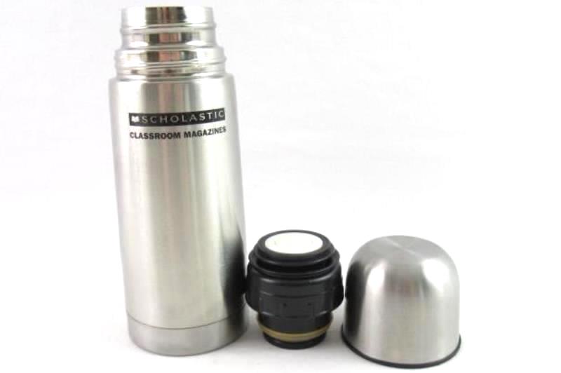 Scholastic Classroom Magazines Promotional Steel Vacuum Bullet Thermos with Case