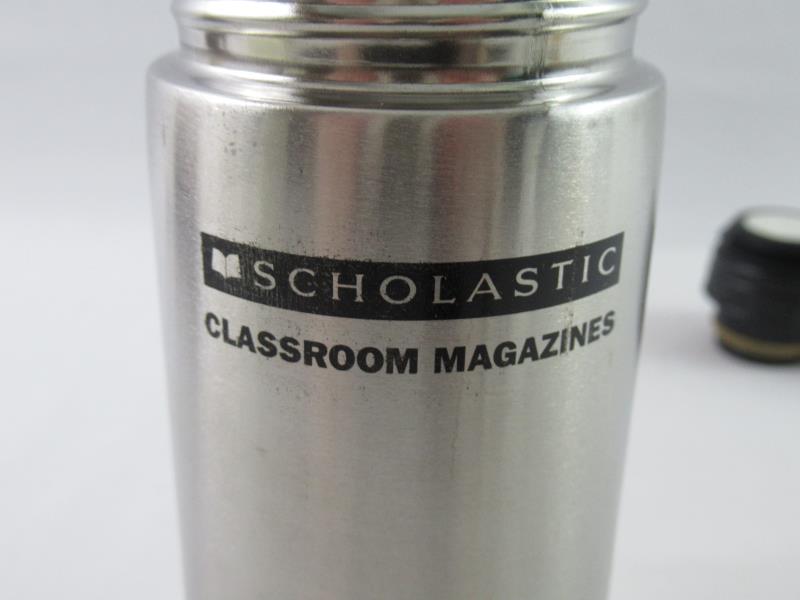 Scholastic Classroom Magazines Promotional Steel Vacuum Bullet Thermos with Case