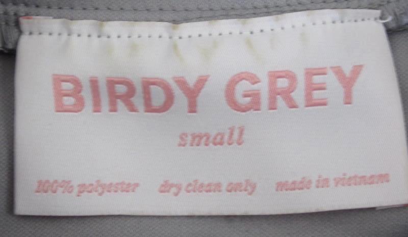 Birdy Grey Dress Formal Bridesmaid Gray Long Sleeveless Lined Women's Size S