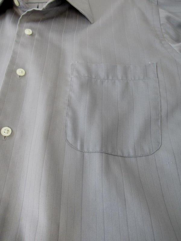 Valerio Garati Dress Shirt Suit Fitted Gray Stripes Men's Size M 15/15.5 32/33
