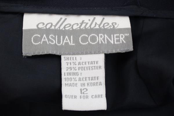 Women's Black Skirt Size 12 100% Acetate By Collectibles Casual Corners