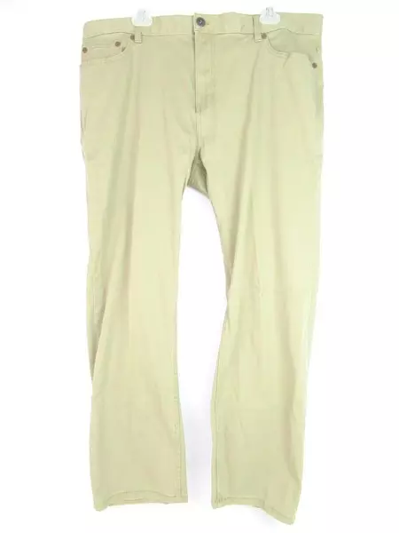 G.H. Bass & Co Stretch Khaki Pants Men's Size 38x29 Straight Fit Cotton Spandex