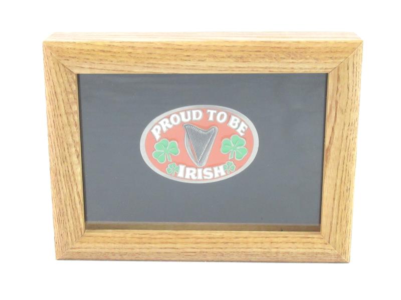 Proud To Be Irish Belt Buckle Great American Buckle Co 1993 Shadow Box Framed