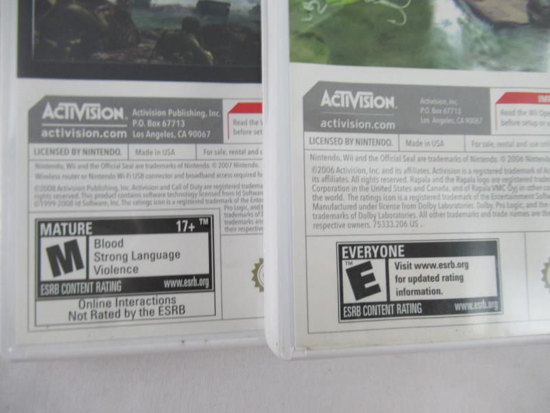 Lot of 2 Nintendo Wii Games Call Of Duty World At War Rapala Tournament Fishing