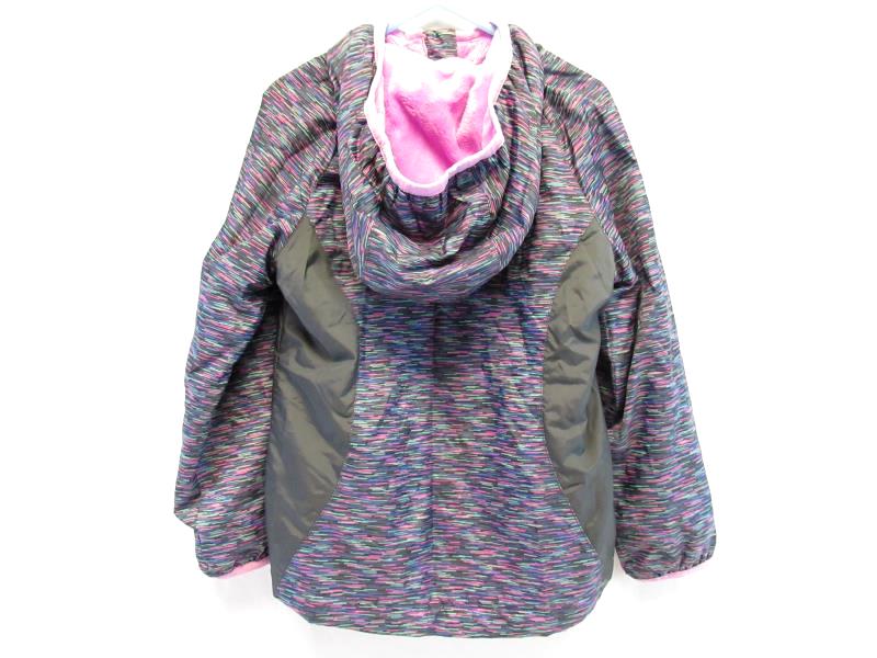Free Country Girl's Fuzzy Lined Winter Jacket Size 5 6 Pink Purple Grey