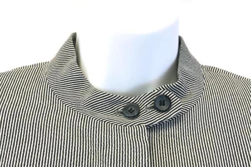 Vintage Emanuel Ungaro Striped Jacket Women's Size 6 40 Black White Button Front