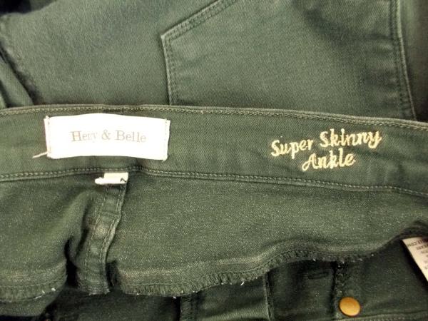 HENRY & BELLE Emerald Green Super Skinny Stretch Ankle Jeans Women's Sz 27