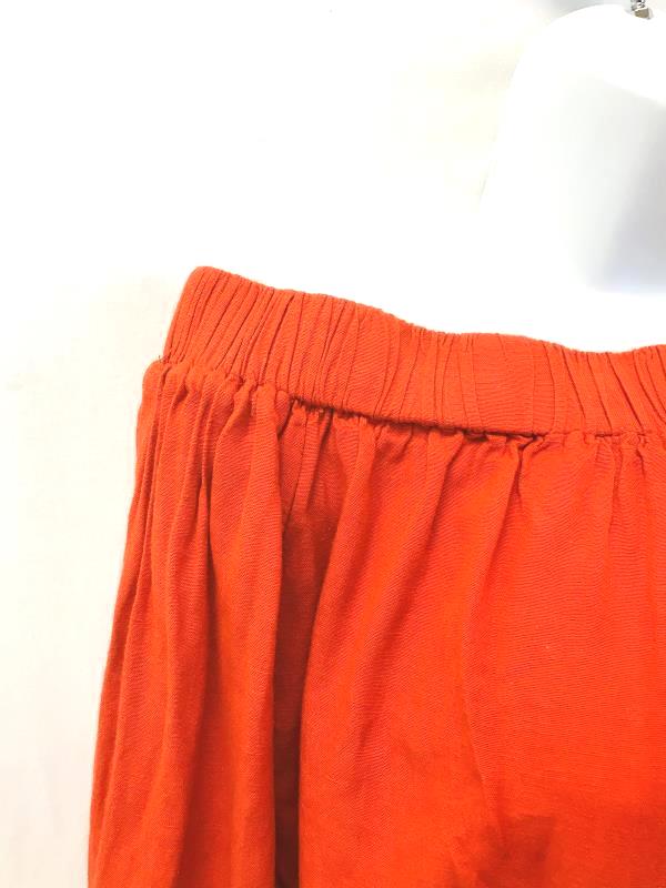 Old Navy Bright Orange Off Shoulder Top Women's Size Small With Tie Knot Accent