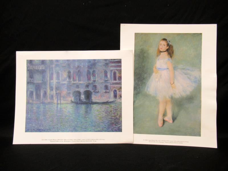 2 National Gallery of Art Reprints Renoir The Dancer Monet Palazza da Mula