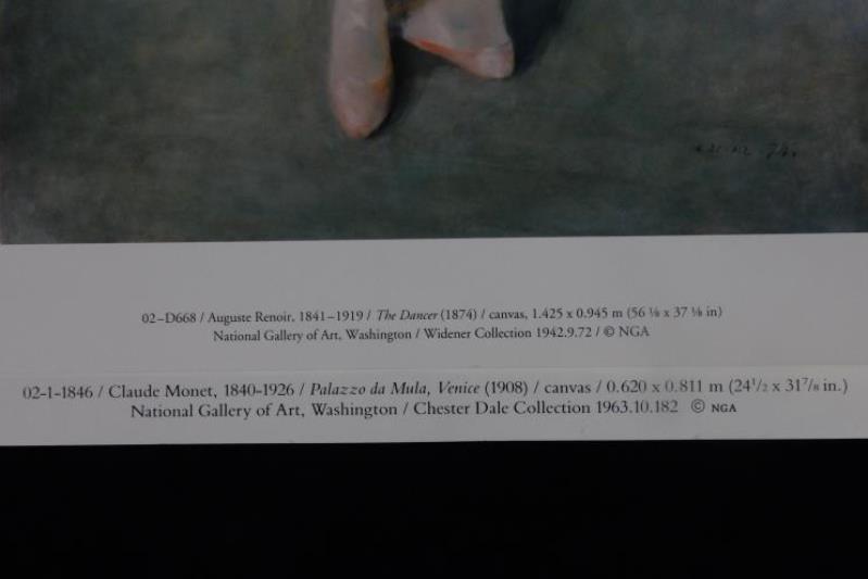 2 National Gallery of Art Reprints Renoir The Dancer Monet Palazza da Mula