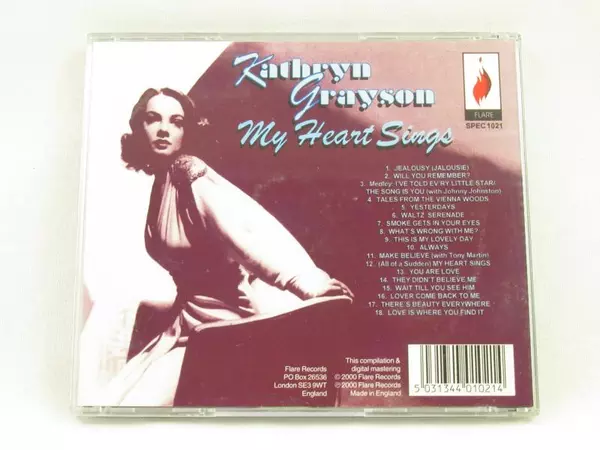 My Heart Sings Kathryn Grayson CD Flare Records 2000