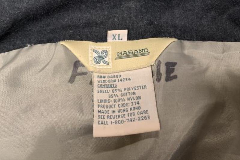 Vintage Haband's Jacket Men's Size XL Full Zip Green Pockets Drawstring Elastic