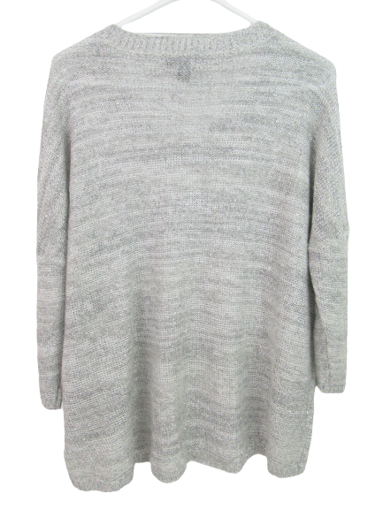 A.n.a Knit Top Lt Grey Spacedye Opalescent Accents Women's Size XL