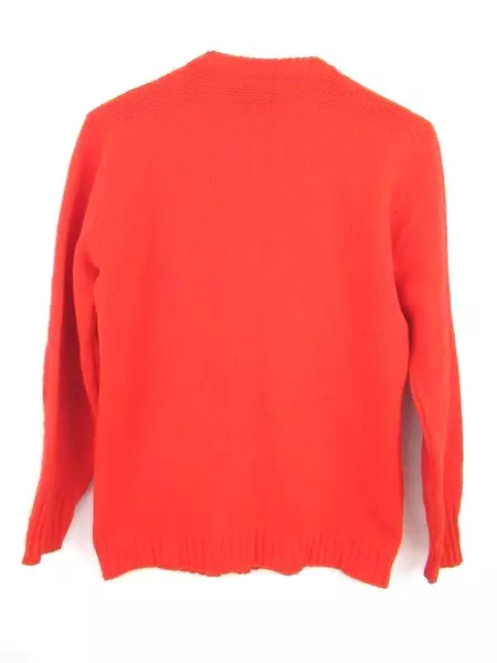 Vintage Glenbrooke Bright Red Knit Cardigan Sweater Women's Size 38