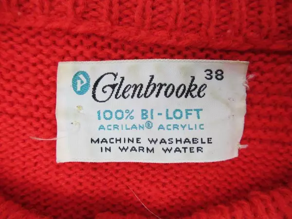 Vintage Glenbrooke Bright Red Knit Cardigan Sweater Women's Size 38