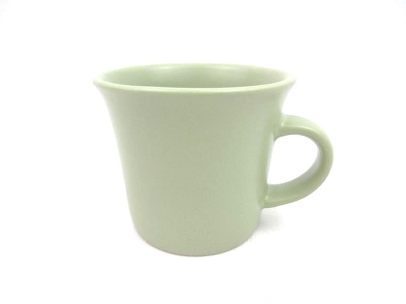Lot of 4 Ceramic Designpac Espresso Cups Olive Green
