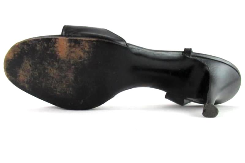 Vintage Bonnie Smith For Kimel Black Strappy Heels Women's Size 8N Open Toe