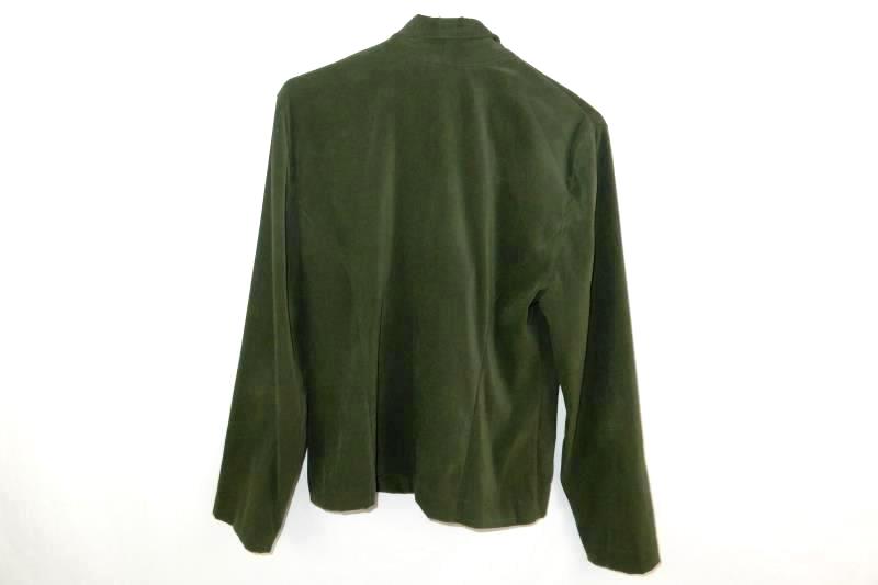 Sag Harbor Dress Women's Button Front Jacket Green Women's Size 12 Mock Pocket