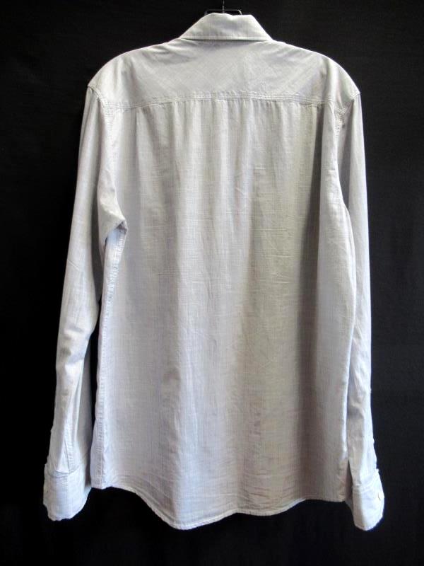 American Rag Shirt Top Light Grey Gray Cotton White Stitching Men's Medium