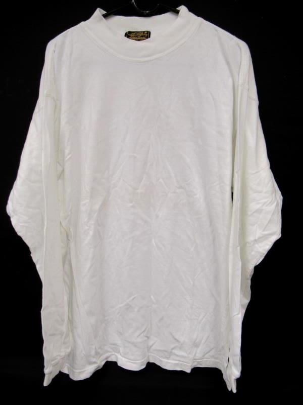 Eddie Bauer High Neck Long Sleeve Shirt Men's Size Large White Cotton