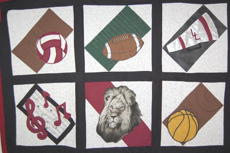 Handmade Memories Quilt Sports FFA Music Lion Basketball Volleyball Football