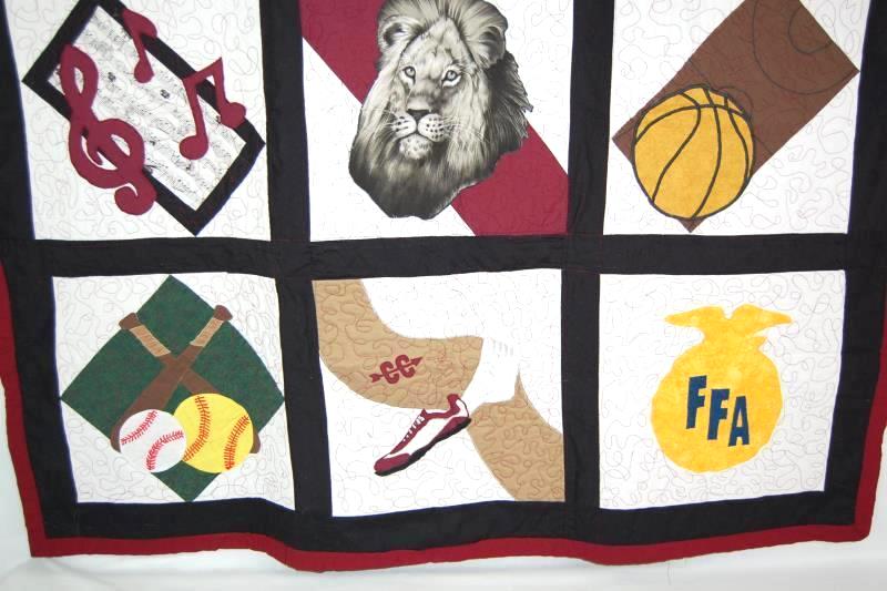 Handmade Memories Quilt Sports FFA Music Lion Basketball Volleyball Football