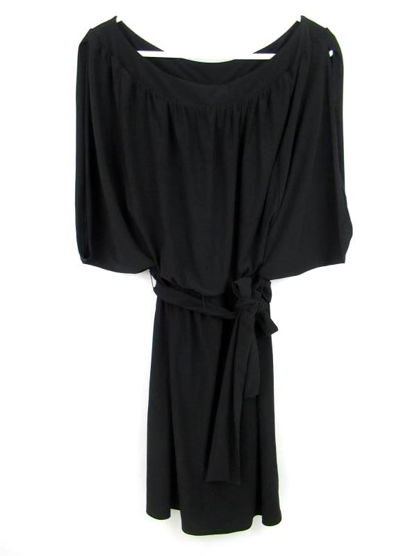 JFW Just For Wraps Black Dress Women's Size Medium Short Sleeves