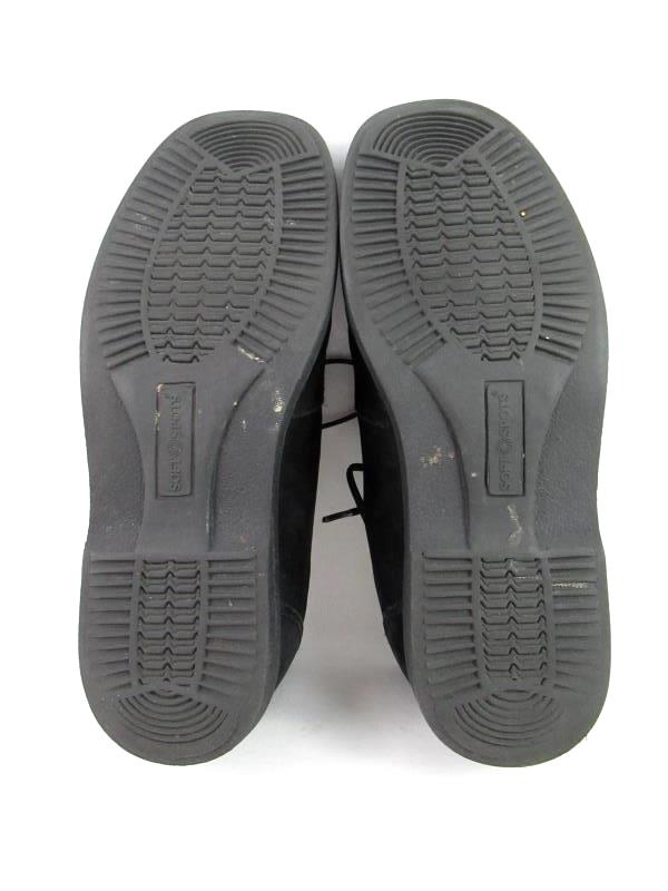 SoftSpots All Day Comfort Suede Oxfords Black Women's Size 6.5 WW Lace Up