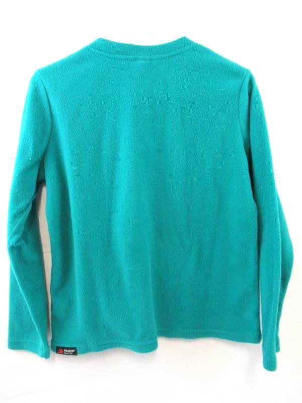 Lands' End Pullover Top Fleece Teal Women's XS/P Polartec Aircore 100
