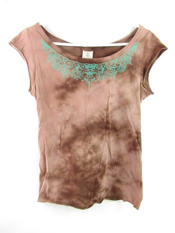 The Balance Collection Blouse Shirt Women's Size Medium Brown Teal