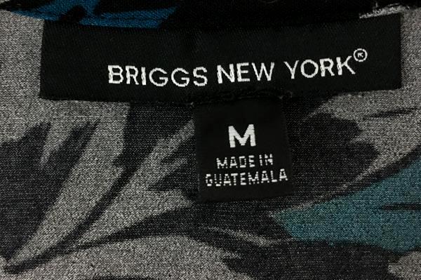 Briggs New York Women's Blue & Black Floral Long Sleeve Shirt Size Medium