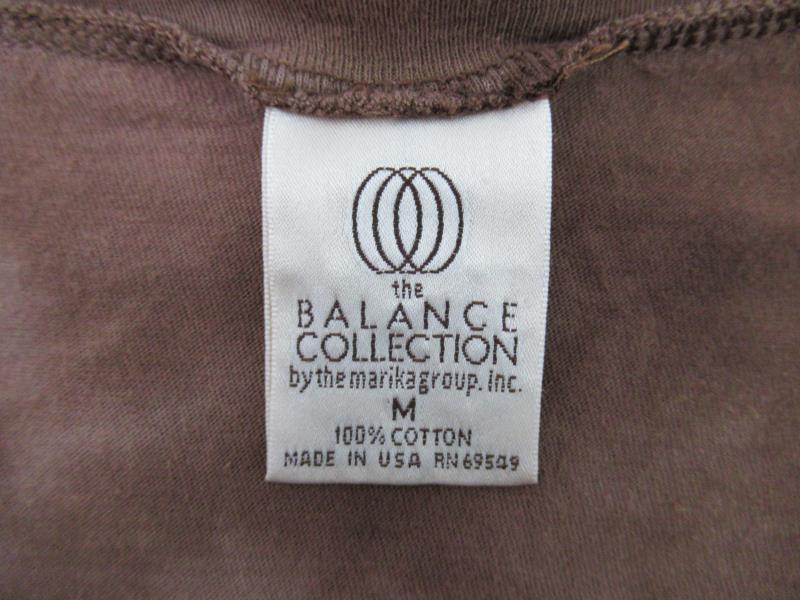 The Balance Collection Blouse Shirt Women's Size Medium Brown Teal